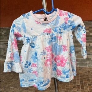 Burt’s bee Floral top - Blue and Pink